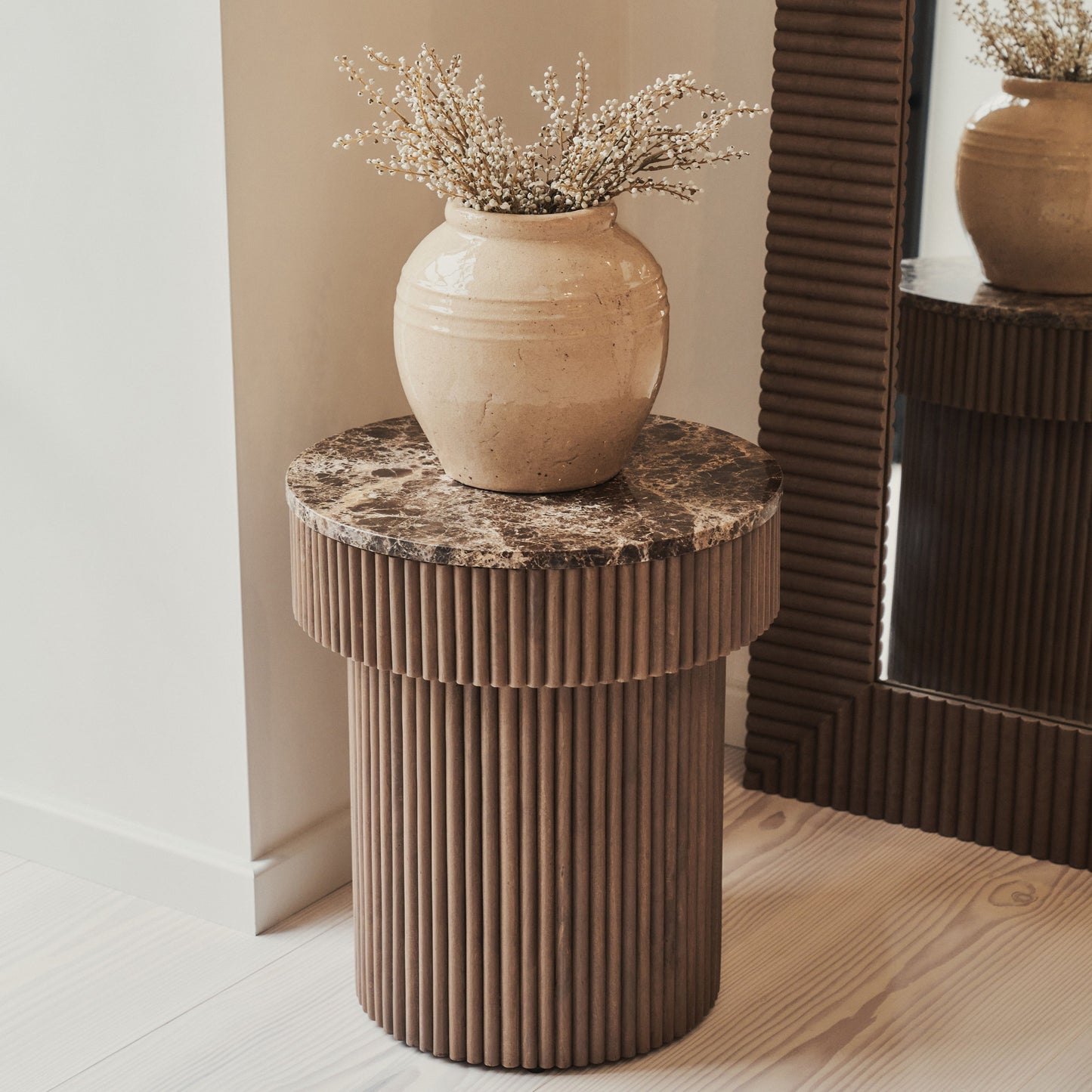 Sloane - Specchio ad Arco Premium Grande Legno Caldo 180cm x 100cm