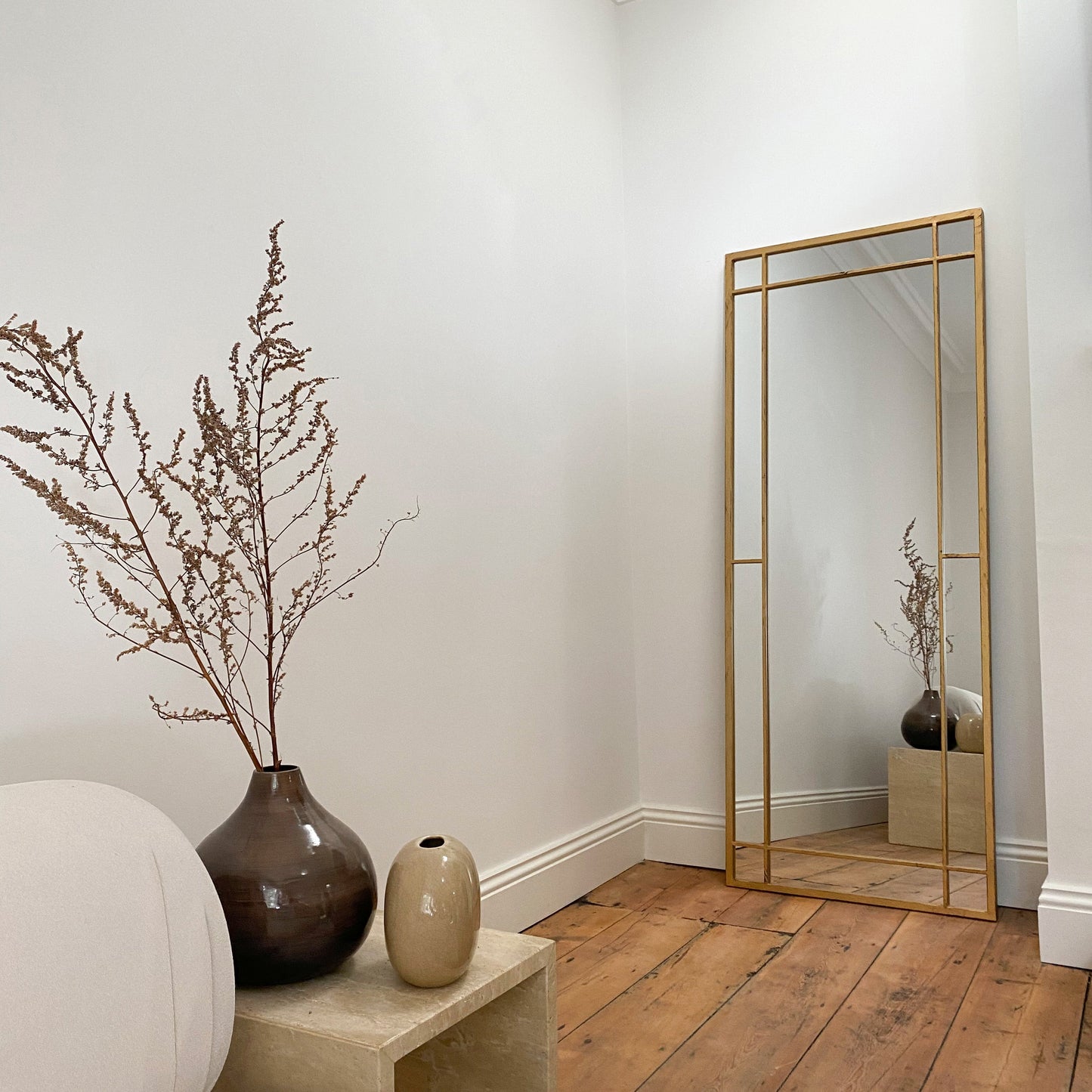Bexley - Specchio in Metallo Intero a Figura Intera Oro 180cm x 70cm