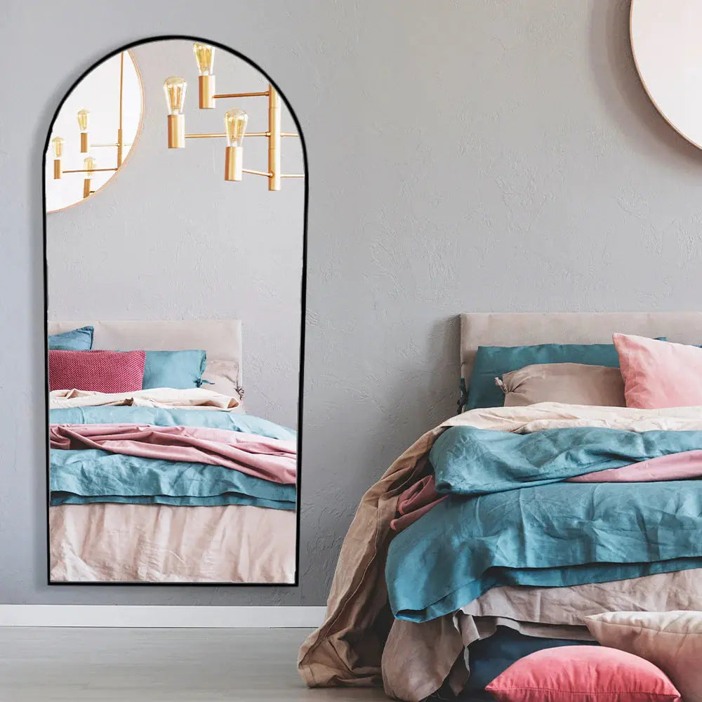 Miroir sur pied plein cintre - Arc scandinave moderne (160x75cm)