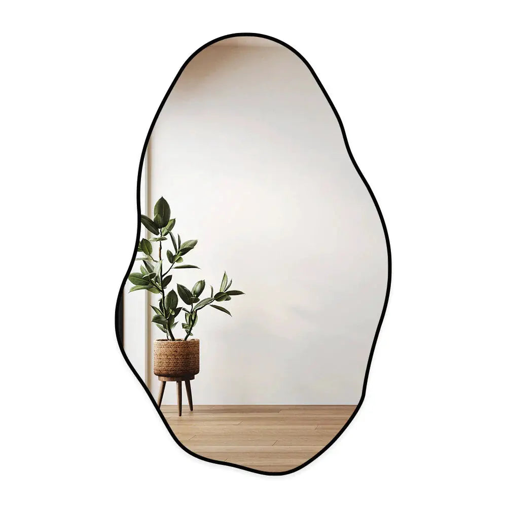 Miroir Mural Organique Stone M - Design Irrégulier Élégant (110x70cm)