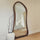 Arcurva - Specchio Irregolare Grande a Figura Intera in Legno Scuro 170cm x 85cm