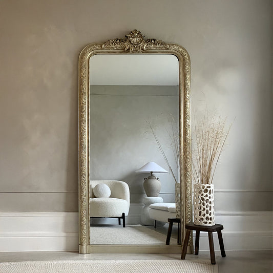 Kensington - Specchio Ornamento Champagne a Tutta Lunghezza 196cm x 100cm