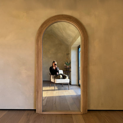 Luciana - Specchio In Legno Lavato Ad Arco Intero 200cm x 100cm