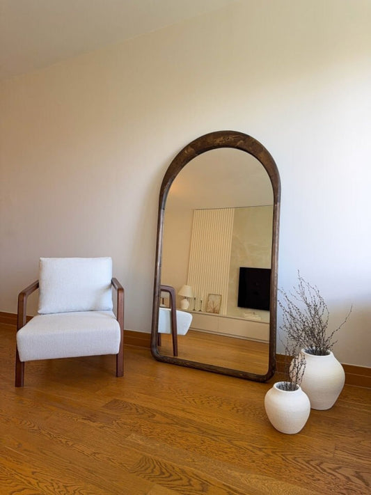 Linéa - Specchio Ovale in Legno 180x100 cm