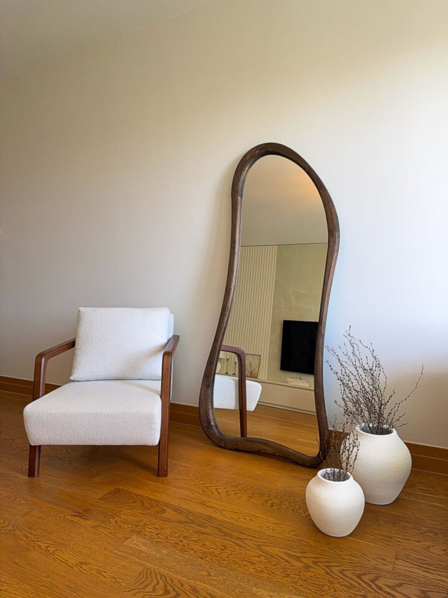 Liora - Specchio Organico in Legno 180x80 cm