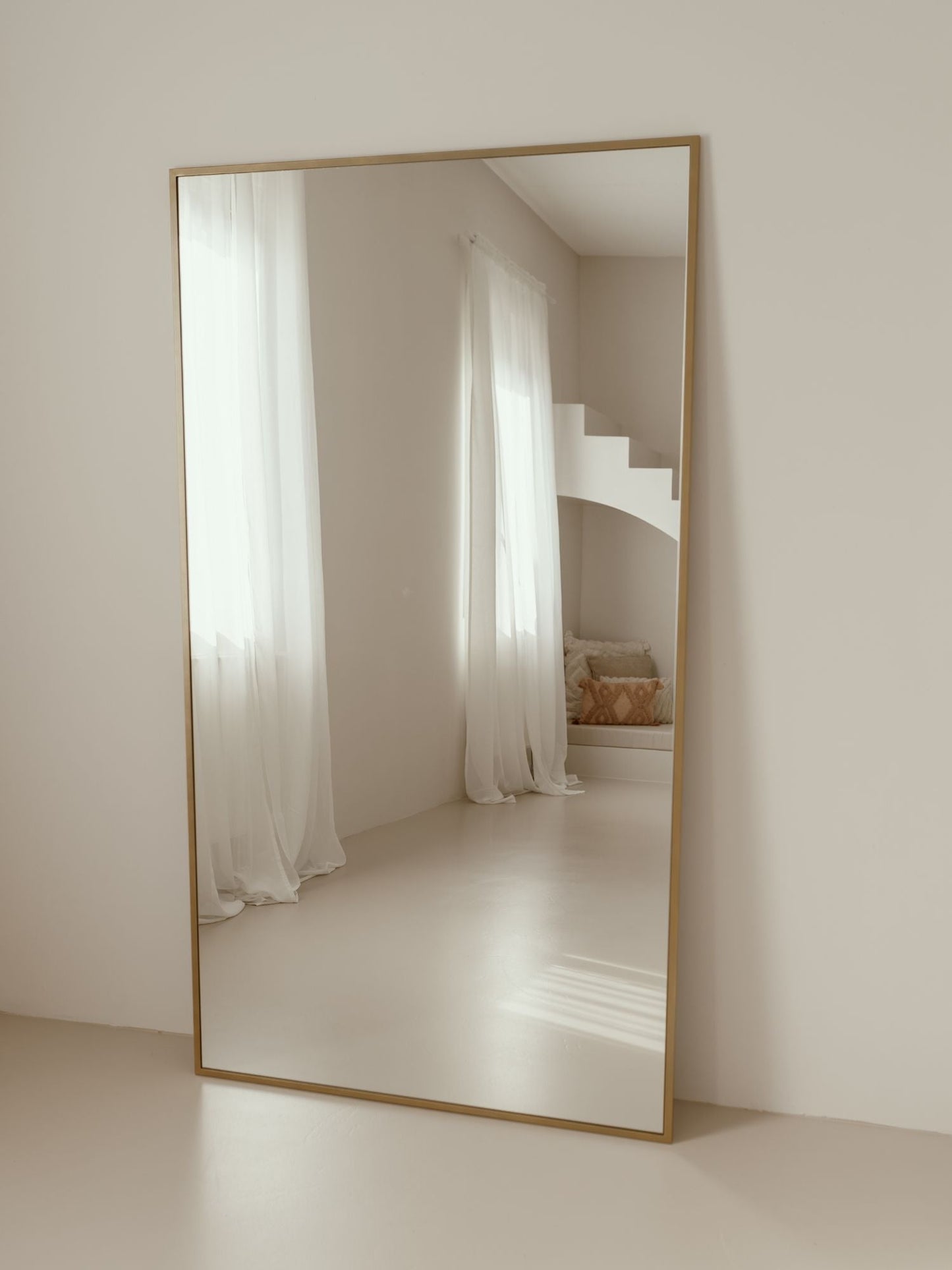 Specchio da Terra Grande Rettangolare 180x100 Oro