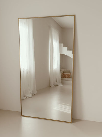 Specchio da Terra Grande Rettangolare 180x100 Oro