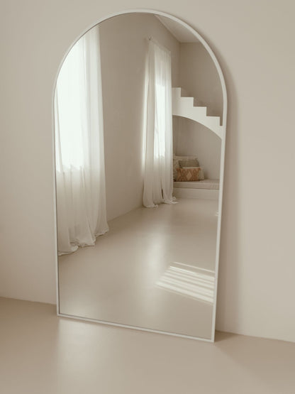 Specchio da Terra Grande Ovale 180x100 Bianco