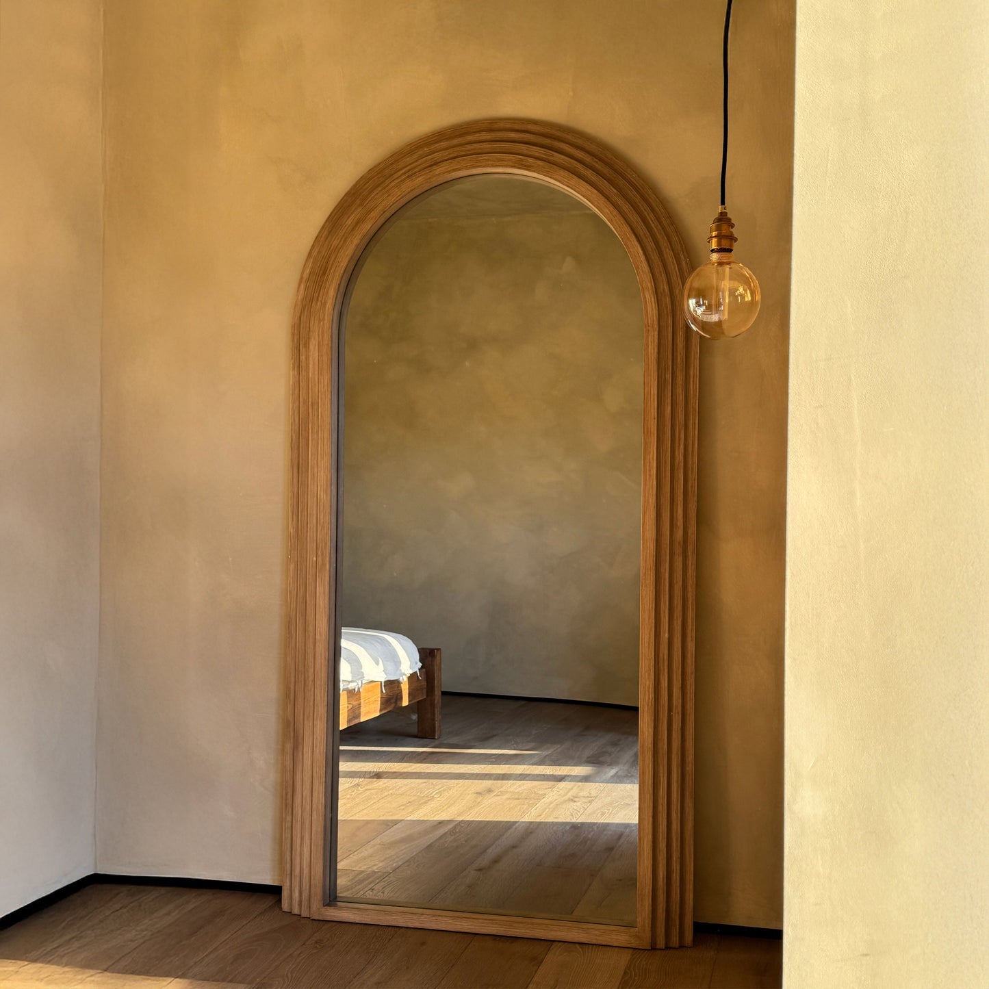 Luciana - Specchio In Legno Lavato Ad Arco Intero 200cm x 100cm