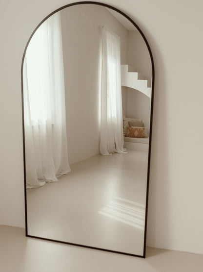 Grande Specchio da Terra Ovale 180x100 Nero