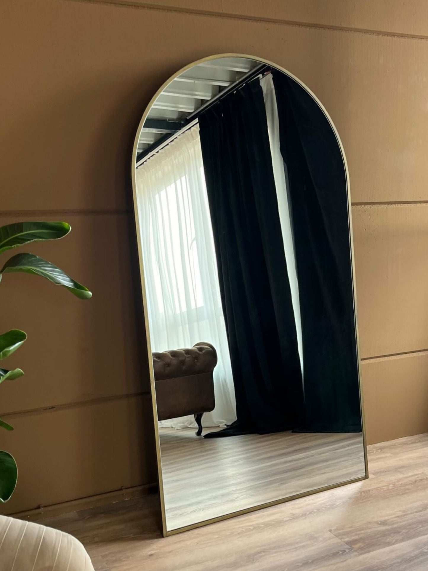 Grande Specchio da Terra Ovale 180x100 Bronzo