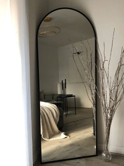 Specchio da Terra Grande Ovale 180x70 Nero