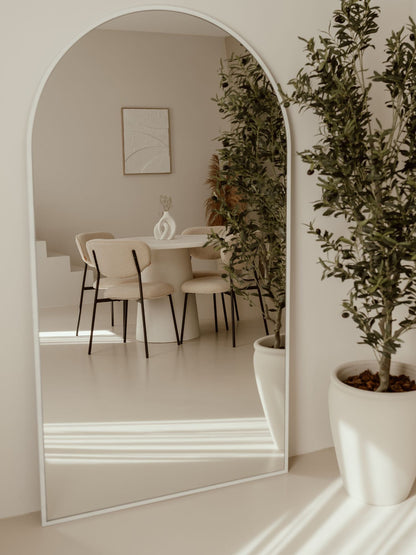 Specchio da Terra Grande Ovale 180x100 Bianco