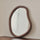 Aaliyah - Specchio da Parete Irregolare in Legno Scuro 42cm x 35cm