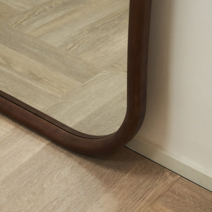 Aaliyah - Specchio Irregolare Grande a Figura Intera in Legno Scuro 180cm x 110cm
