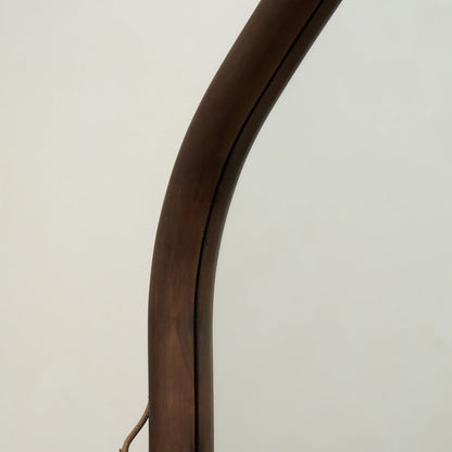 Aaliyah - Specchio Irregolare Grande a Figura Intera in Legno Scuro 180cm x 110cm