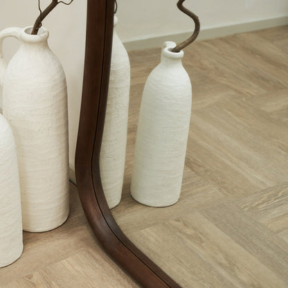 Aaliyah - Specchio Irregolare in Legno Scuro a Figura Intera 180cm x 80cm