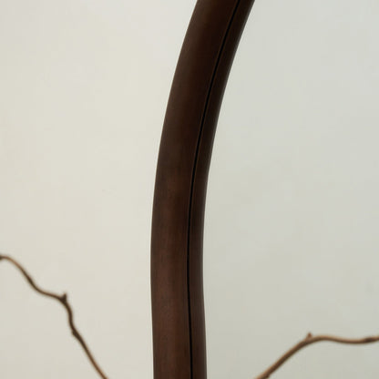 Aaliyah - Specchio Irregolare in Legno Scuro a Figura Intera 180cm x 80cm