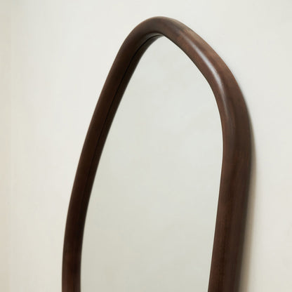 Aaliyah - Specchio Irregolare in Legno Scuro a Figura Intera 180cm x 80cm