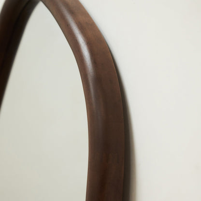 Aaliyah - Specchio Irregolare in Legno Scuro a Figura Intera 180cm x 80cm