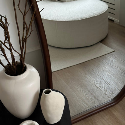 Aaliyah - Specchio Irregolare in Legno Scuro a Figura Intera 180cm x 80cm