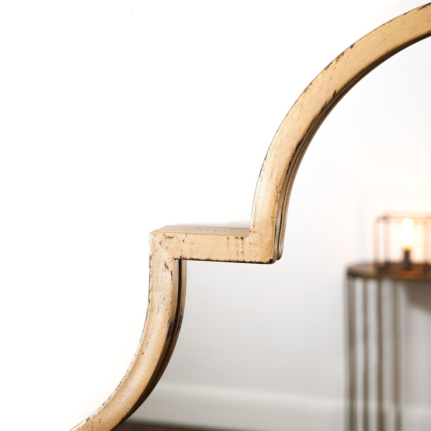 Alexandria - Specchio a Figura Intera in Metallo ad Arco Industriale Oro 159cm x 70cm