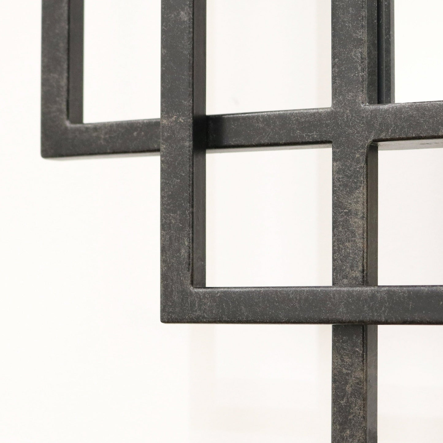 Amalfi - Specchio Rettangolare Grande in Metallo Nero 140cm x 70cm