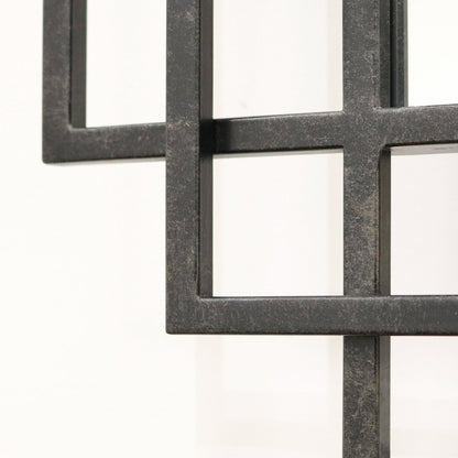 Amalfi - Specchio Rettangolare Grande in Metallo Nero 140cm x 70cm