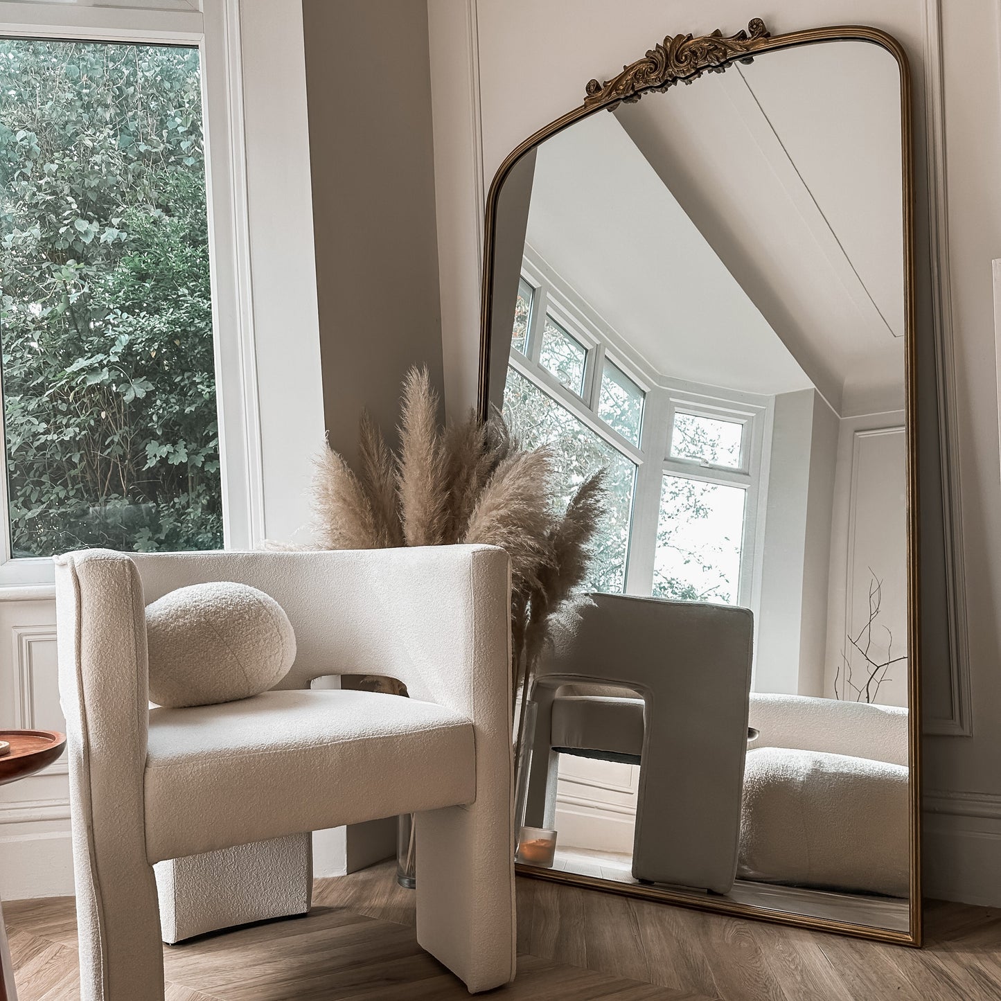 Amelia - Specchio in Metallo ad Arco a figura intera Oro 186 cm x 100 cm