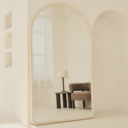 Amora - Specchio Arcuato in Cemento a Figura Intera Grande 200cm x 120cm