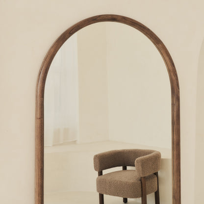 Amora - Specchio ad Arco in Legno Caldo a Figura Intera Grande 180cm x 90cm