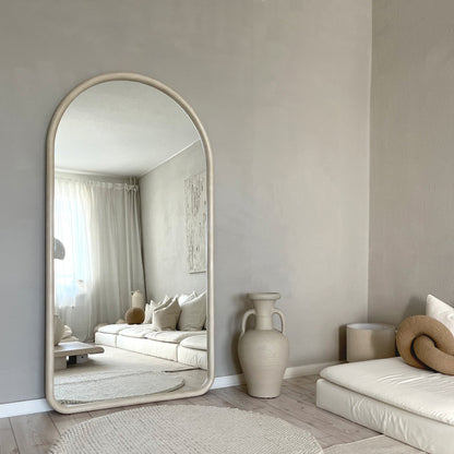 Amora - Specchio ad Arco Grande a Figura Intera in Cemento 190cm x 100cm