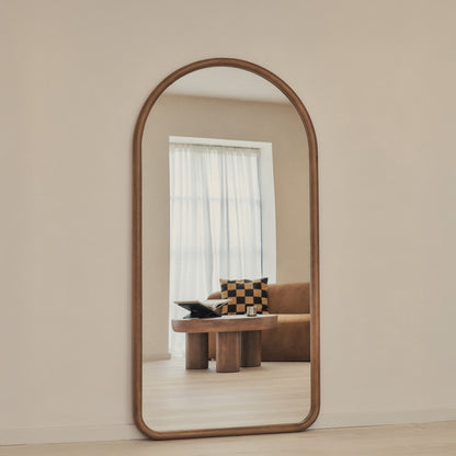 Amora - Specchio ad Arco in Legno Caldo a Figura Intera Grande 180cm x 90cm