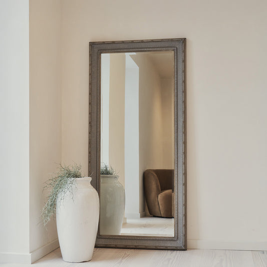 Antoine - Specchio Rettangolare Grande in Legno Lavato a Figura Intera 166cm x 79cm