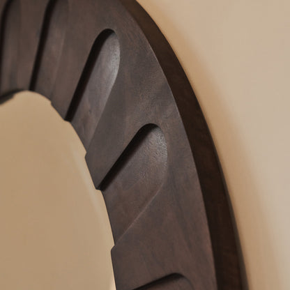 Valor - Specchio ad Arco Premium Grande in Legno Scuro 190cm x 110cm