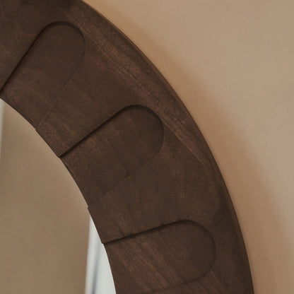 Valor - Specchio ad Arco Premium Grande Legno Caldo 190cm x 110cm