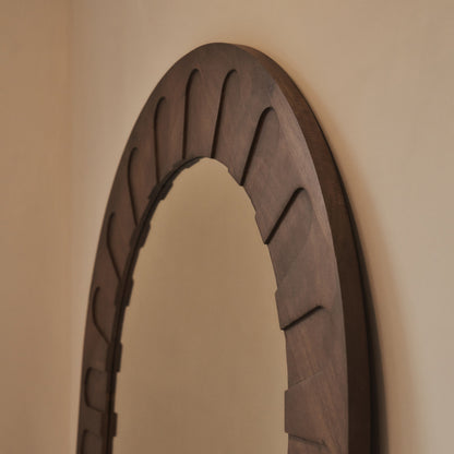 Valor - Specchio ad Arco Premium Grande Legno Caldo 190cm x 110cm