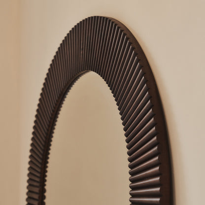 Sloane - Specchio ad Arco Premium Grande in Legno Scuro 180cm x 100cm