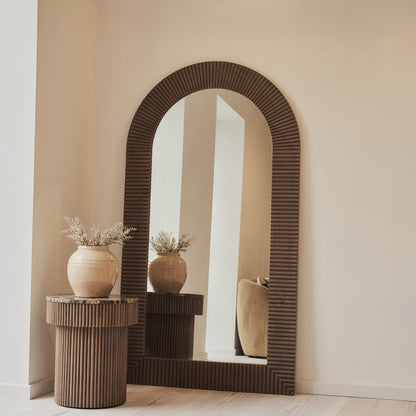 Sloane - Specchio ad Arco Premium Grande Legno Caldo 180cm x 100cm