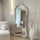 Arcurva - Specchio Irregolare Grande a Figura Intera in Cemento 170cm x 85cm