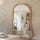 Arcurva - Specchio Irregolare Grande a Figura Intera in Legno Chiaro 190cm x 120cm