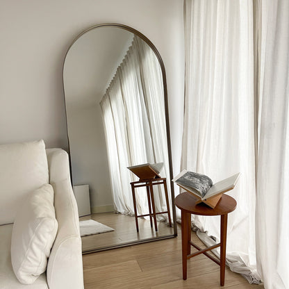 Arcus - Specchio ad Arco da Terra in Metallo Oro 170cm x 80cm