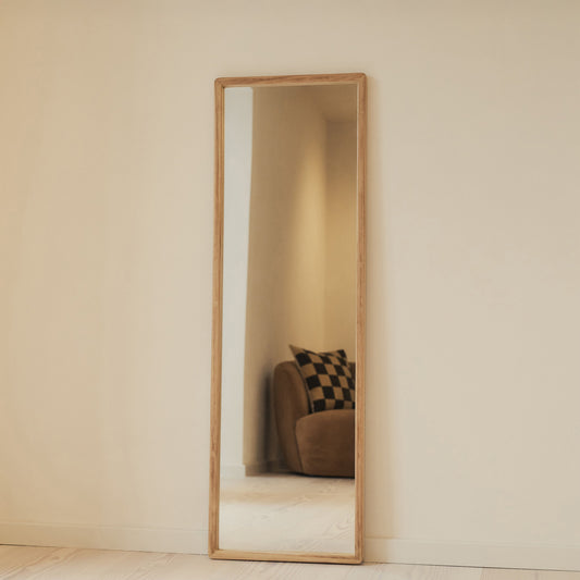 Arden - Specchio Intero in Legno Chiaro 140cm x 45cm