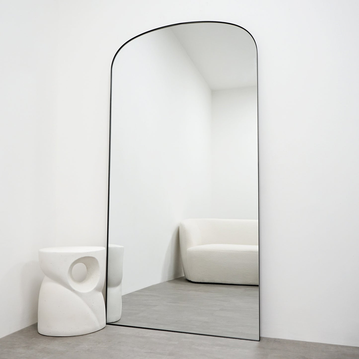 Aria - Specchio Grande in Metallo Nero a Figura Intera 180cm x 90cm