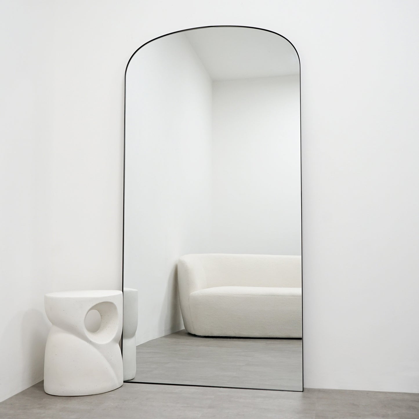 Aria - Specchio Grande in Metallo Nero a Figura Intera 180cm x 90cm