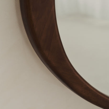 Arcurva - Specchio Irregolare Grande Sopracamino in Legno Scuro 130cm x 80cm