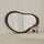 Arcurva - Specchio Irregolare Grande Sopracamino in Legno Scuro 130cm x 80cm