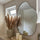 Ava - Specchio Irregolare a Forma di Stagno Ecru 100cm x 70cm