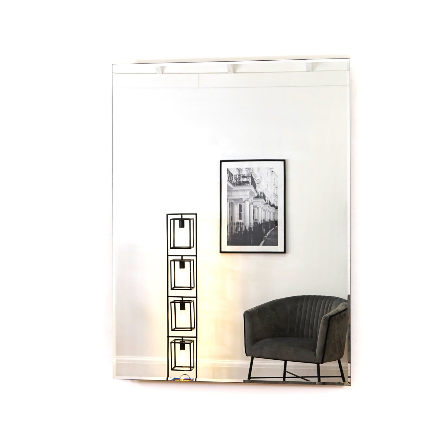 Edge - Specchio Rettangolare Senza Cornice Grande 120cm x 90cm