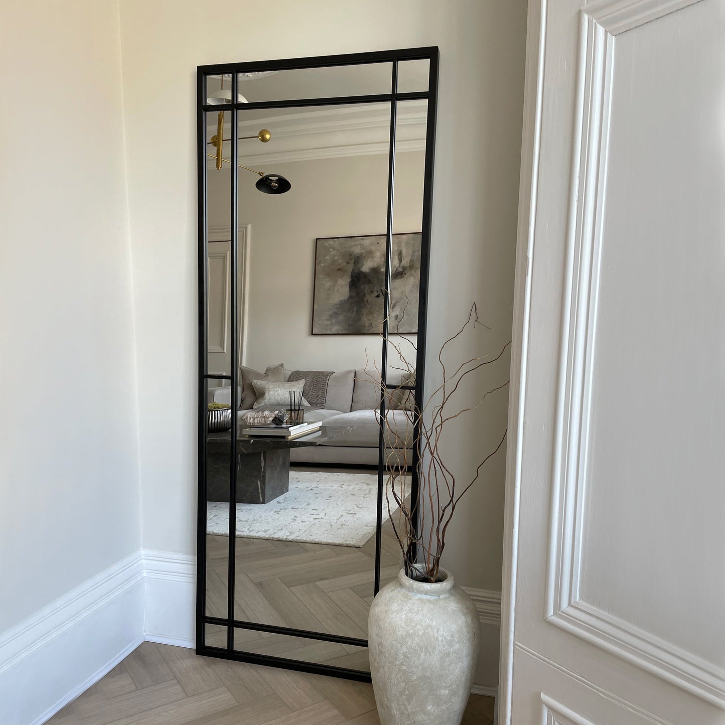 Bexley - Specchio in Metallo Nero a Figura Intera 180cm x 70cm